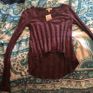 Silence + Noise Maroon Long Sleeve shirt